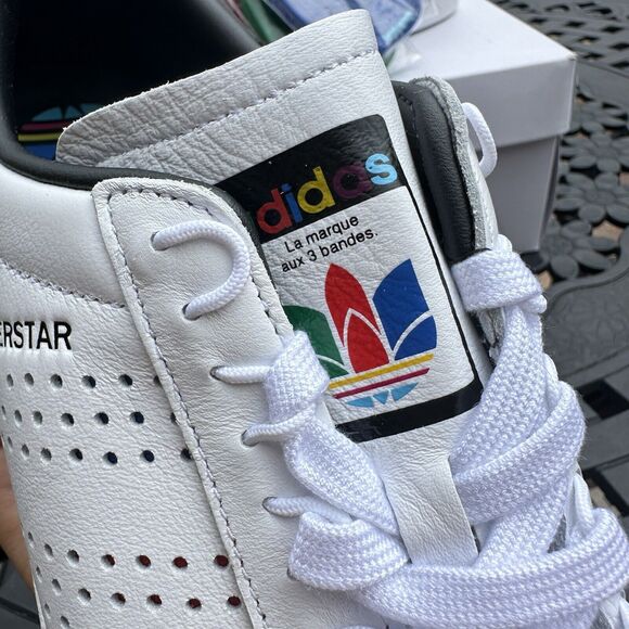 Adidas Superstar Colorful Trefoil Men\'s Athletic Shoes Cloud White FW5388 Size 8 main image 7